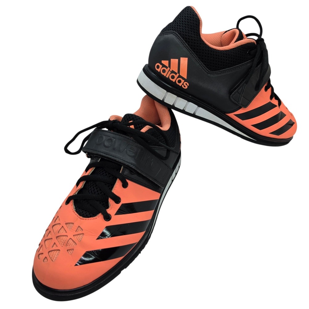 Adidas Powerlift 3 Womens 8 Weightlifting Shoes Sun Glow Coral Black AQ3333